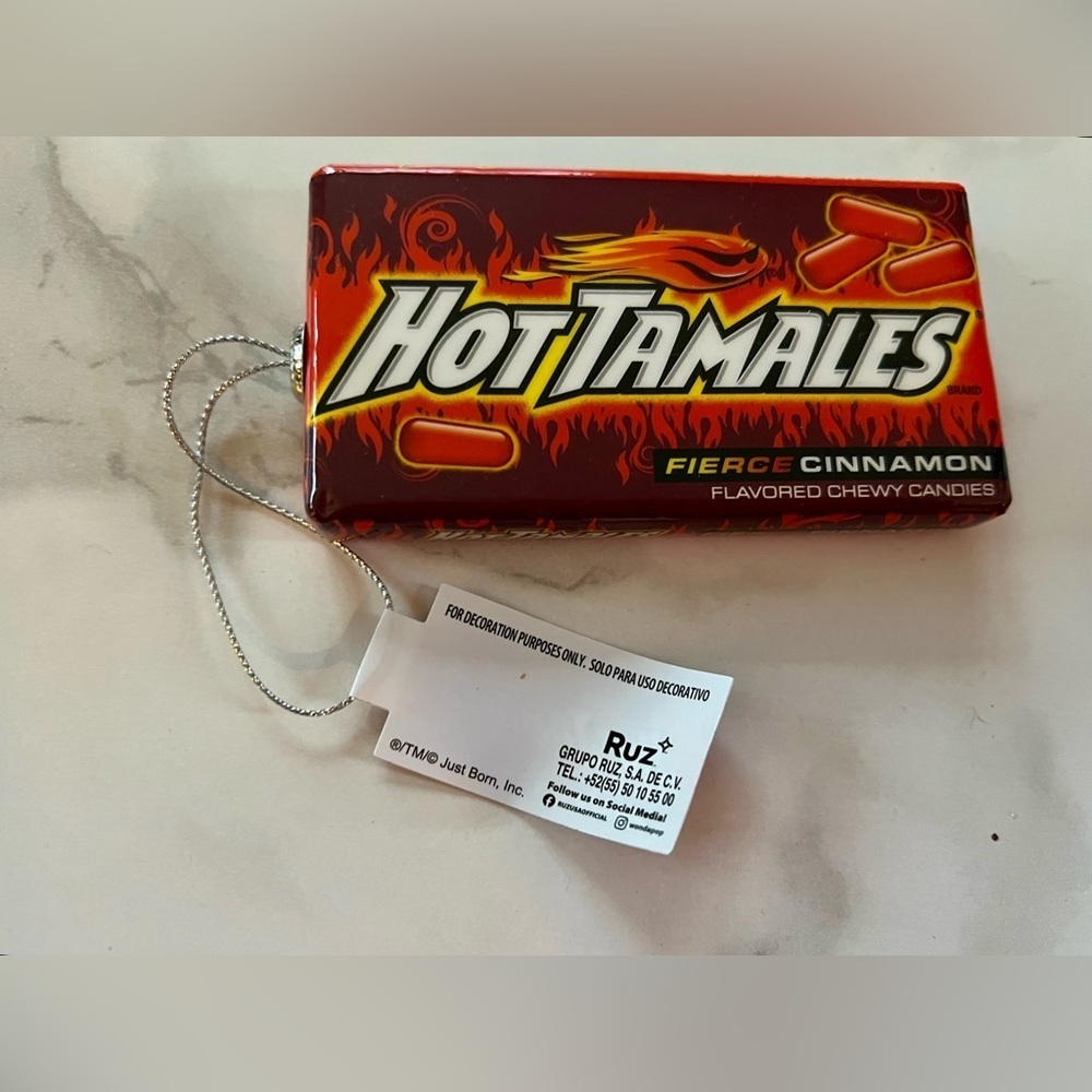 Hot Tamales Christmas Ornament New With Tags Fierce Cinnamon Candy Holiday Decor
